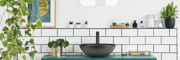 Invena Dokos, umývadlo na dosku 395x395x135 mm, čierna matná, INV-CE-19-005-C