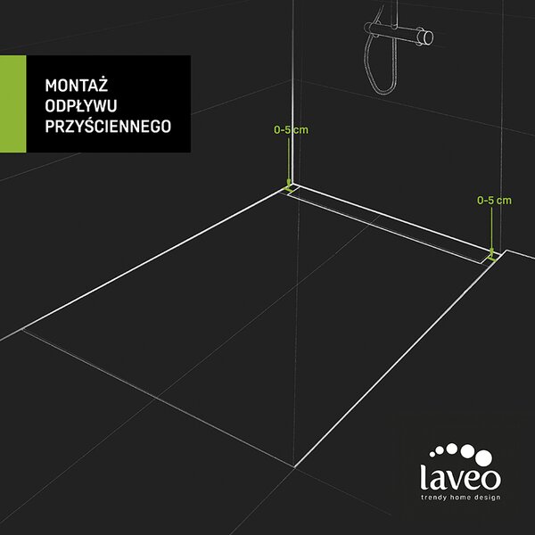 Laveo BASSO, sprchový žľab k stene, 700 mm, zlatá lesklá, LAV-COB_G71D