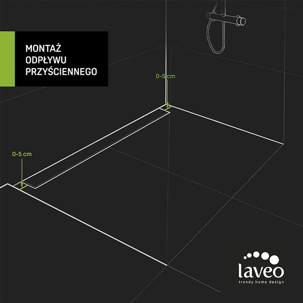 Laveo BASSO, sprchový žľab k stene, 700 mm, zlatá lesklá, LAV-COB_G71D