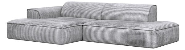 ROHOVÁ SEDAČKA, plast, textil, kompozitné drevo, svetlosivá Livetastic - Sedačky, Online Only