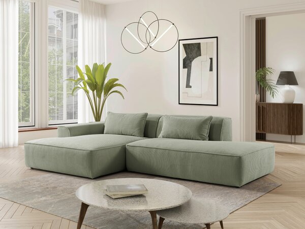 ROHOVÁ SEDAČKA, plast, textil, kompozitné drevo, mätovozelená Livetastic - Sedačky, Online Only