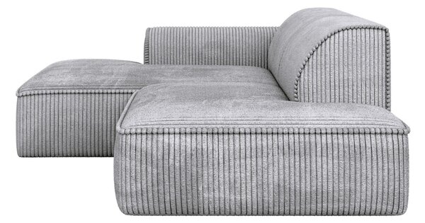 ROHOVÁ SEDAČKA, plast, textil, kompozitné drevo, svetlosivá Livetastic - Sedačky, Online Only