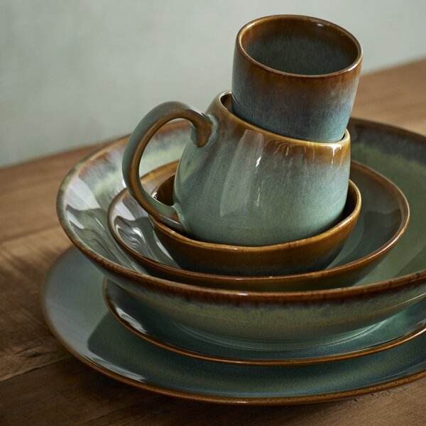 Kameninová miska Green Reactive Glaze Small