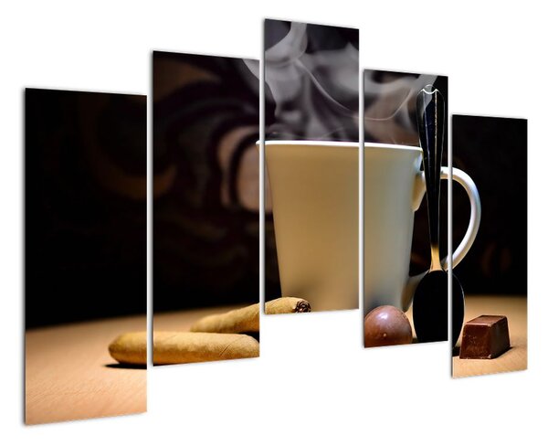 Obraz do kuchyne - šálku s kávou (Obraz 125x90cm)