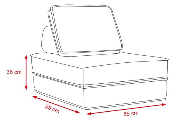 Rozkladacia multifunkčná sofa CALMERO - svetlo sivá