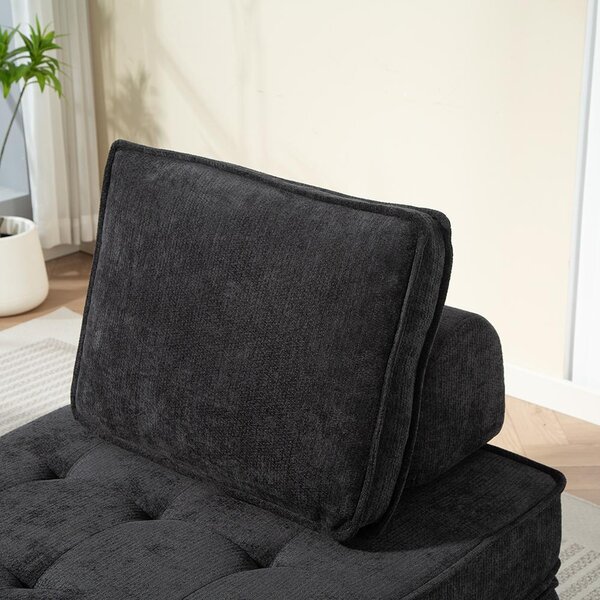 Rozkladacia multifunkčná sofa CALMERO - čierna