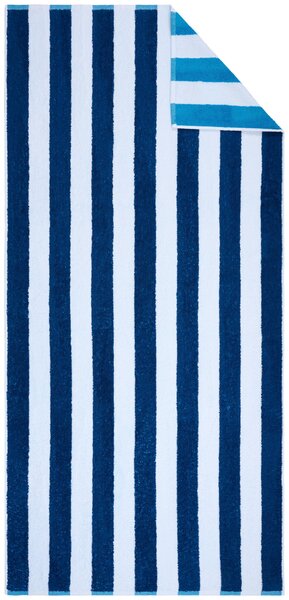 PLÁŽOVÁ OSUŠKA, 90/180 cm, modrá, biela Esposa - Kúpeľňový textil