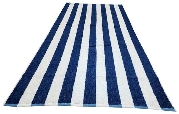 PLÁŽOVÁ OSUŠKA, 90/180 cm, modrá, biela Esposa - Kúpeľňový textil