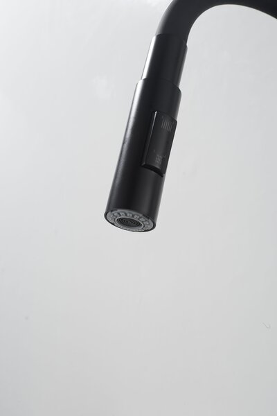 Gamma Flex 4000, stojanková drezová batéria s flexibilným ramenom, 2-funkčný výtok, čierna matná, GMA-BFX-4000BK
