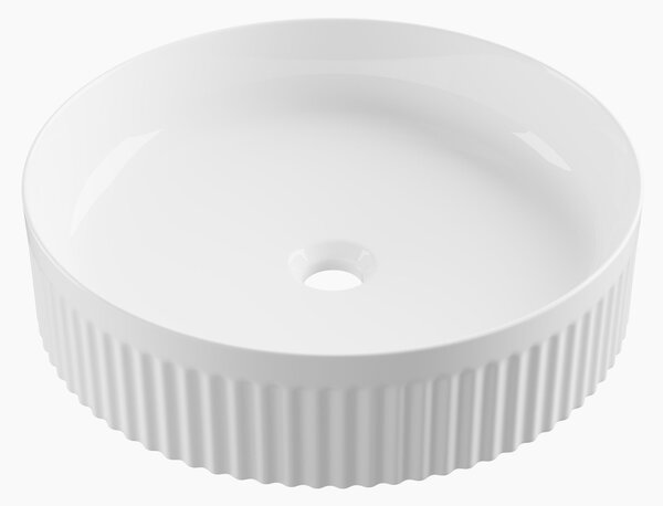Gamma Frezja, okrúhle umývadlo na dosku 425x425x105 mm, biela lesklá, GMA-UC-FREZJAOK
