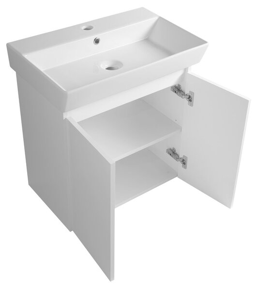Aqualine Aqualine, PANEDA umývadlová skrinka 45x55x34,2cm, biela, PN245