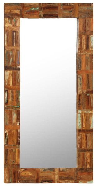 Nástenné zrkadlo, recyklovaný masív 60x120 cm