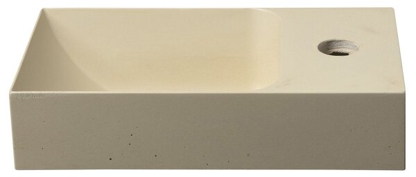 Sapho Sapho, PICCOLINO betónové umývadlo 30,8x17cm, batéria vpravo, žltá matná, PK30522