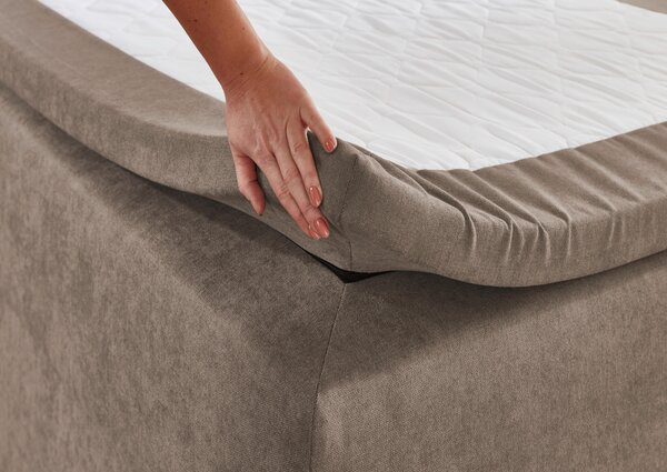 BOXSPRINGOVÁ POSTEĽ, 120/200 cm taupe Boxxx - Postele