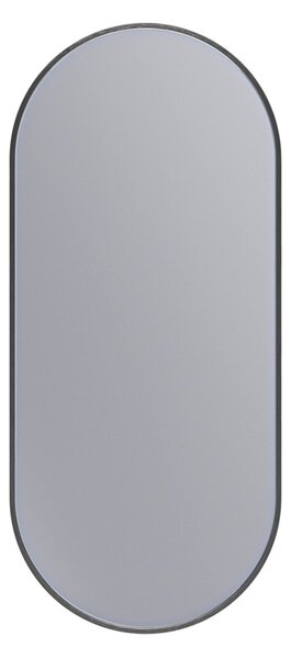 Erga Oval, oválne zrkadlo 40x90cm, čierny rám, ERG-V01-OVAL-4090-BK