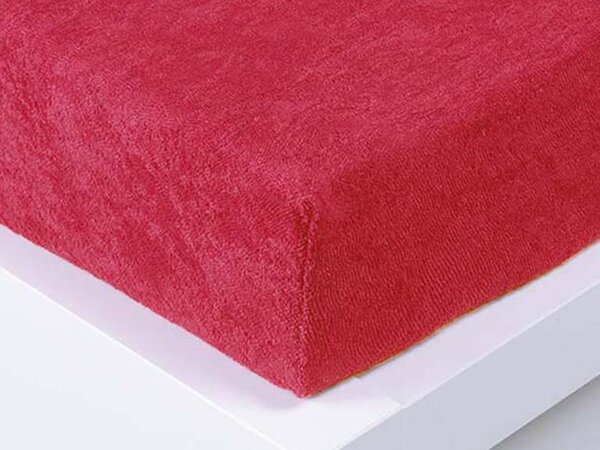 XPOSE® Detská froté plachta Exclusive - malinová 70x140 cm