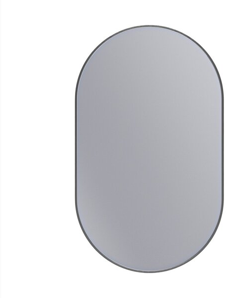 Erga Oval, oválne zrkadlo 60x100cm, čierny rám, ERG-V01-OVAL-6010-BK