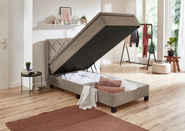 BOXSPRINGOVÁ POSTEĽ, 120/200 cm taupe Boxxx - Postele