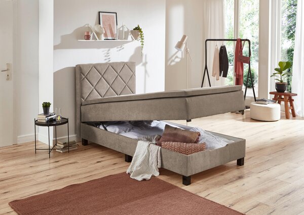 BOXSPRINGOVÁ POSTEĽ, 120/200 cm taupe Boxxx - Postele