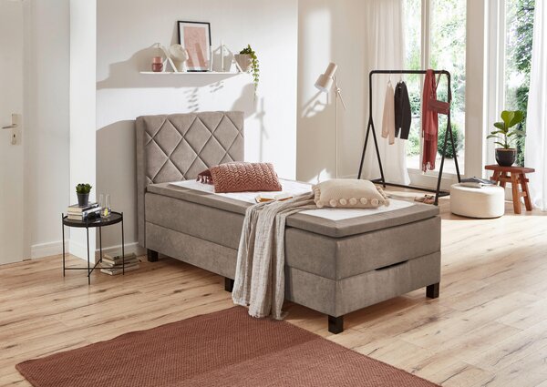 BOXSPRINGOVÁ POSTEĽ, 120/200 cm taupe Boxxx - Postele