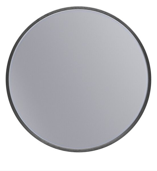 Erga Round, okrúhle zrkadlo 40cm, čierny rám, ERG-V01-ROUND-4040-BK