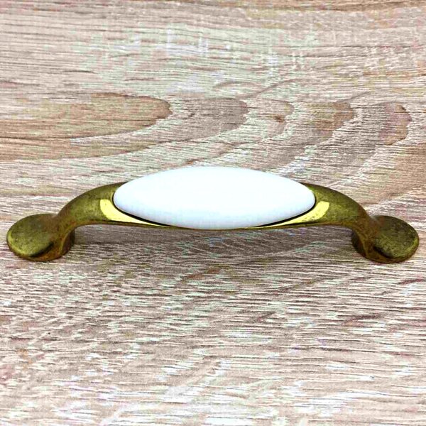 Interex DIVERA zlatá antik porcelán biely 96 mm