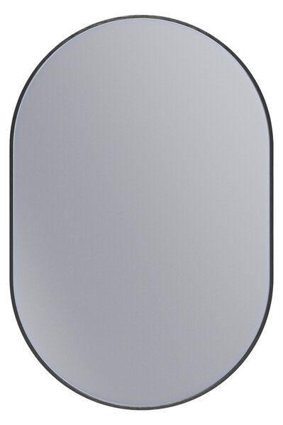 Erga Oval, oválne zrkadlo 60x90cm, čierny rám, ERG-V01-OVAL-6090-BK