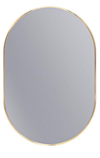 Erga Oval, oválne zrkadlo 60x90cm, zlatý rám, ERG-V01-OVAL-6090-GD