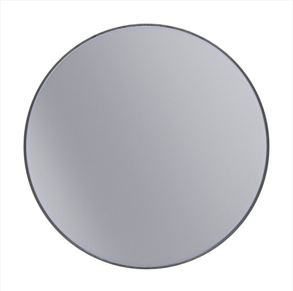 Erga Round, okrúhle zrkadlo 80cm, čierny rám, ERG-V01-ROUND-8080-BK