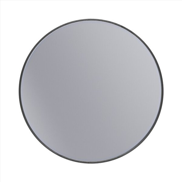 Erga Round, okrúhle zrkadlo 60cm, čierny rám, ERG-V01-ROUND-6060-BK