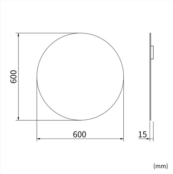 Erga Round, okrúhle zrkadlo 60cm, ERG-V01-ROUND-6060-CL