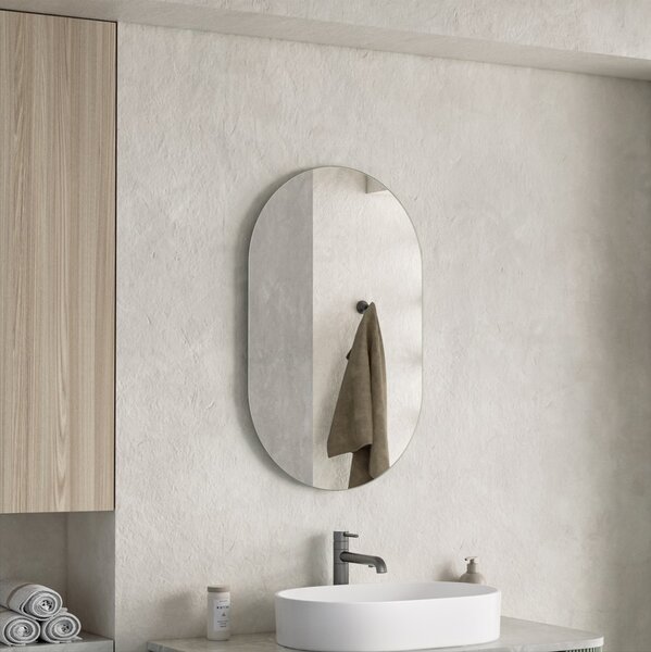 Erga Oval, oválne zrkadlo 50x80cm, ERG-V01-OVAL-5080-CL