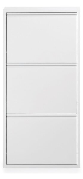 Biela kovová výklopná skrinka na topánky 50x103x15 cm Ode – Kave Home