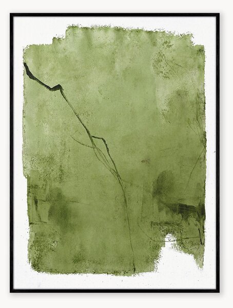 Ručne maľovaný obraz na plátne Green Layer
