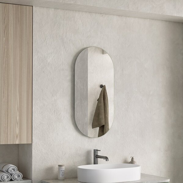 Erga Oval, oválne zrkadlo 40x80cm, ERG-V01-OVAL-4080-CL