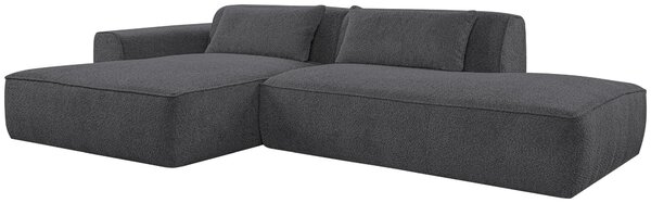 ROHOVÁ SEDAČKA, plast, textil, kompozitné drevo, grafitová Livetastic - Sedačky, Online Only