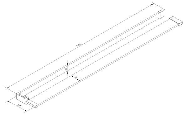 Erga Paris, polička/držiak na uteráky pre sprchovú zástenu (max. 140cm), chrómová, ERG-V02-PARIS-SHELF-CR