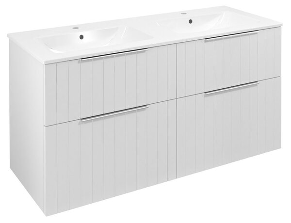 Sapho Sapho, CIRASA STRIP umývadlová skrinka 118,4x64x46cm, biela matná, CR121-3131S-21