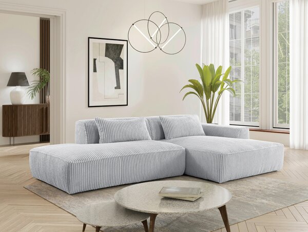 ROHOVÁ SEDAČKA, plast, textil, kompozitné drevo, svetlosivá Livetastic - Sedačky, Online Only