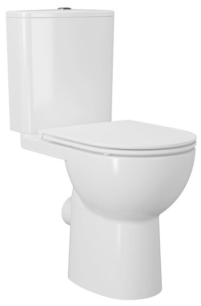 Sapho Sapho, SANIVEX kombi WC, zvyšené sedenie, Rimless, spodný/zadný odpad, biela, PC108WR