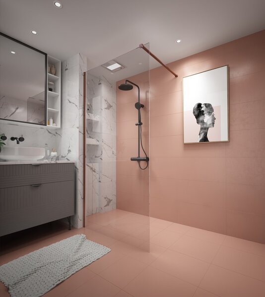 Erga Paris, stabilizačná vzpera pre sprchové zásteny s hrúbkou skla 8mm, dĺžka max. 150cm, medená matná, ERG-V02-PARIS-BAR-CO