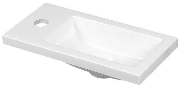 Aqualine Aqualine, nábytkové umývátko, liatý mramor, 37x18cm, biela, LM370