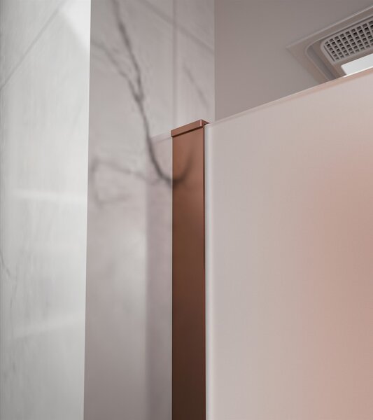 Erga Paris, stabilizačná vzpera pre sprchové zásteny s hrúbkou skla 8mm, dĺžka max. 150cm, medená matná, ERG-V02-PARIS-BAR-CO
