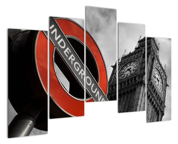 Londýnske metro - obraz (Obraz 125x90cm)