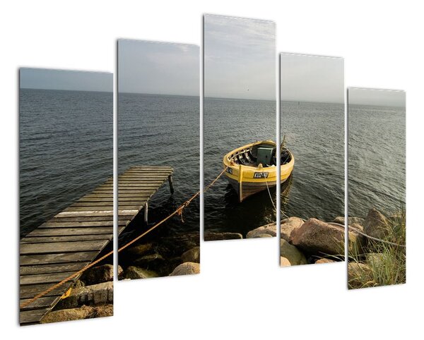Loď na vode - obraz (Obraz 125x90cm)