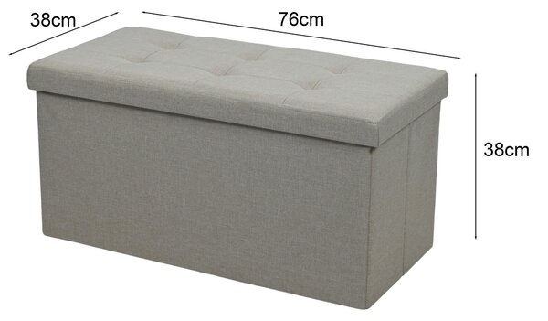 ÚLOŽNÝ BOX NA SEDENIE, textil, kompozitné drevo, 76/38/38 cm Carryhome - Kreslá