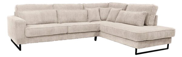 ROHOVÁ SEDAČKA, textil, kompozitné drevo, béžová Livetastic - Sedačky, Online Only