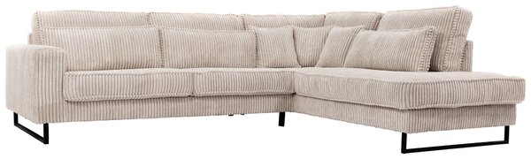 ROHOVÁ SEDAČKA, textil, kompozitné drevo, béžová Livetastic - Sedačky, Online Only