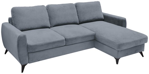ROZKLADACIA ROHOVÁ SEDAČKA, kov, textil, kompozitné drevo, sivá Livetastic - Online Only obývacie izby, Online Only