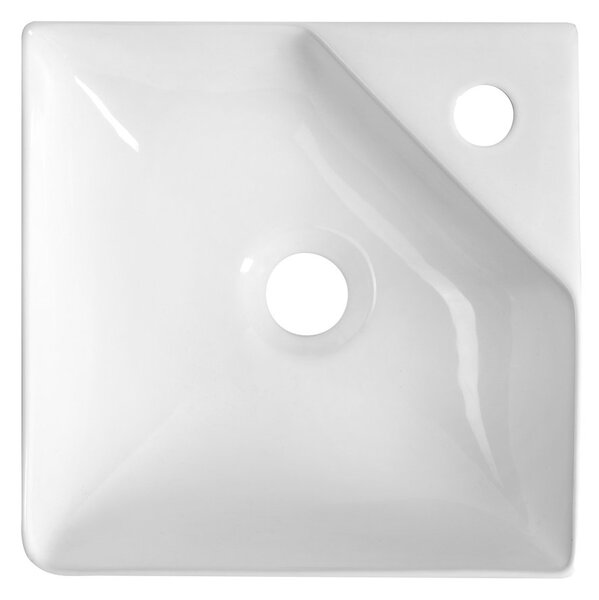 Aqualine Aqualine, NEXA keramické umývadlo rohové 30x30cm, biela, NP436